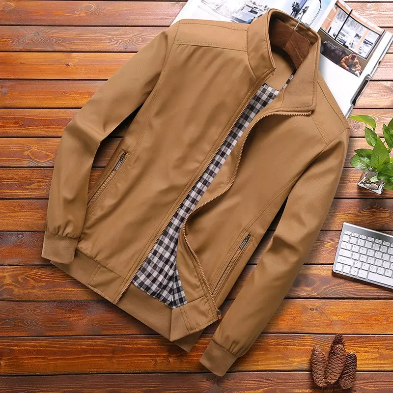 M FASHION Jaket Bomber Parasut Windbreaker Pria Wanita Waterproof Casual Basic Bahan Parasut Double Layer Puring Kotak2 Resleting Pislon Rib Menyesuaikan Warna
