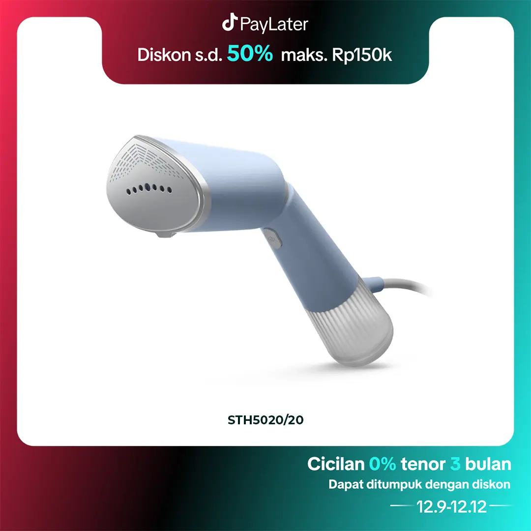 New! Philips Handheld Steamer 5000 Series - STH5020 - Setrika Uap Listrik Paling Fleksibel - Portabel, Setrika Uap Ringan, philips setrika uap, setrika uap listrik, strika uap, setrika philips uap
