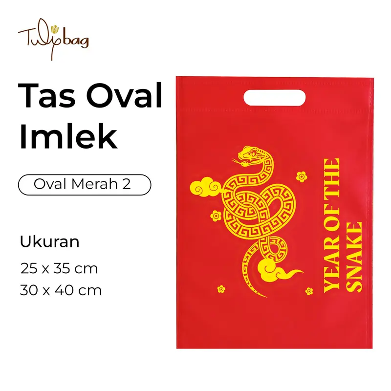 Tulipbag - Tas Imlek Oval Spunbond/goodie bag imlek 75 GSM 3