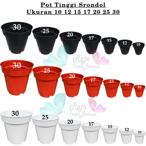 Pot Tinggi Srondol 8 10 12 15 17 20 25 30 Putih Hitam Merah BataTerracota Terracotta Merah Coklat - Pot Tinggi Usa Eiffel Effiel 18 20 25 Lusinan Pot Tinggi Tirus 15 18 20 30 35 40 50 Cm Pot Bunga Plastik Lusinan Pot Tanaman Pot Bibit Besar Mini Kecil