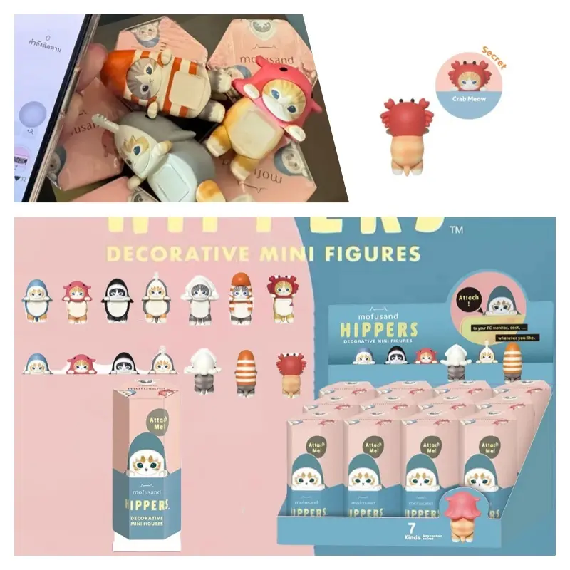 Sonny Angel Mofusand Cats Box Hippers Action Figure Cute Toy Doll Gift Children's Decoration Series