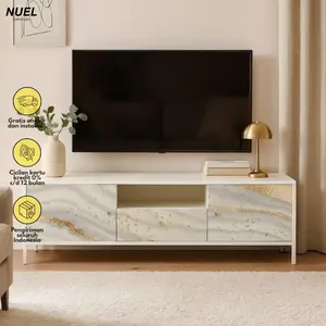 NUEL Rak TV Besi Minimalis / Meja TV Besi / Kabinet TV 160