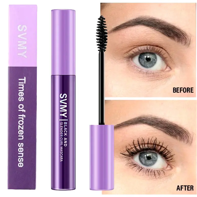 SVMY purple black & slender long lash curling mascara waterproof Menebalkan maskara