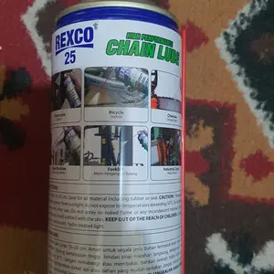 REXCO 25 High Performance Chain Lube 350ml Pelumas Rantai Sepeda Motor Keteng Taiming & Engsel Pintu ISO 9001 Asli Jaminan Branded