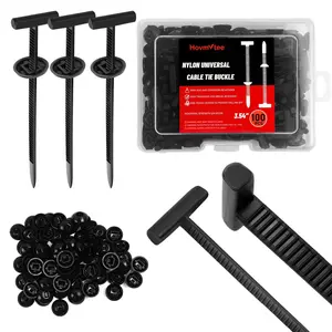 Tali pengikat Universal Kabel ties Klip Tali Ikat Rivet nilon Multifungsi Kepala T Lipat Otomatis Car