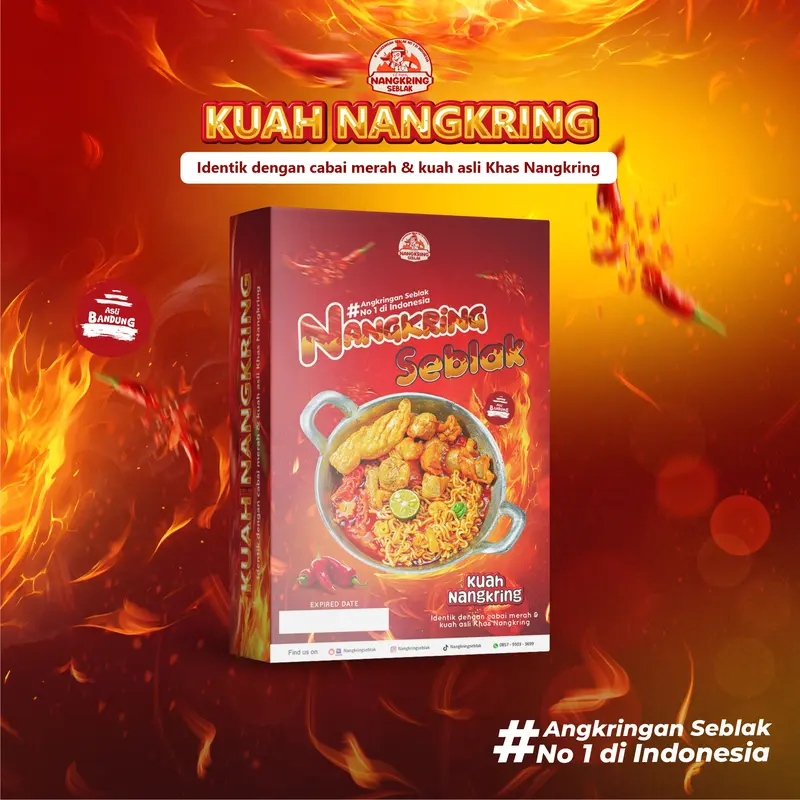 Nangkring Seblak Instan Pedas Gurih Kuah Authentic Original Kuah Nangkring Viral Bawang Food Mie Sambal Asin Spicy 0