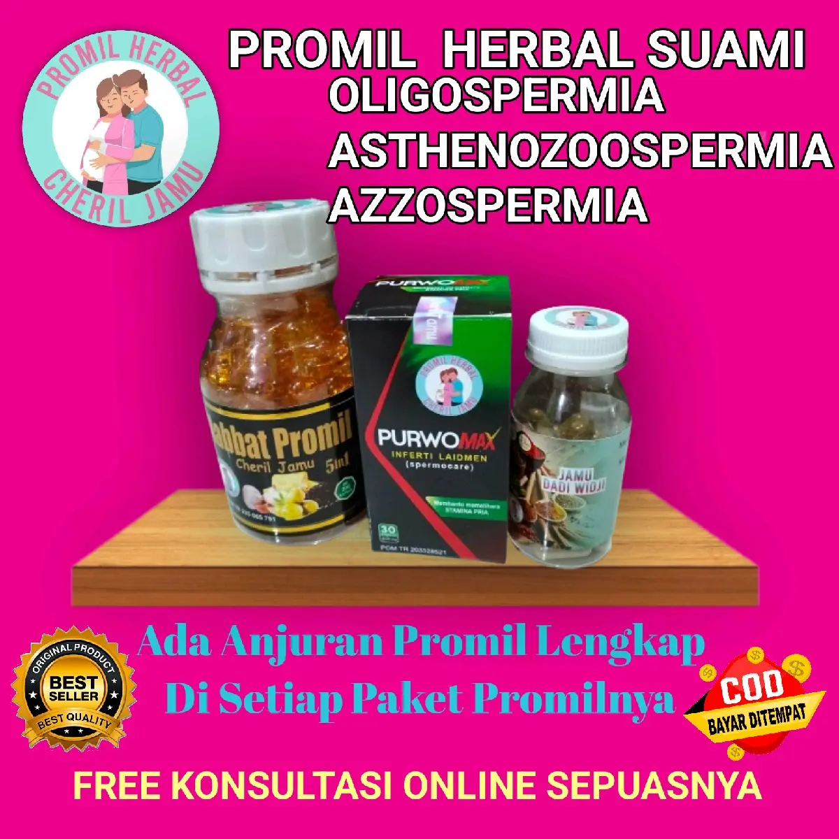 Promil herbal yampro cheril jamu paket khusus suami