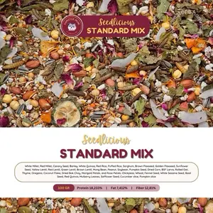 SEEDLICIOUS Seedmix — Makanan Hamster Dwarf | Makanan Hamster Syrian | Seedmix Hamster | Biji Bijian Makanan Pokok Hamster
