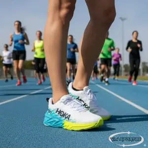 Hoka Sepatu Lari Mach 5 Goretex Viral Pria Wanita Empeuk Elastis Putih Tosca Size 35-44 BIG SHAlE Running Shoes Material Goretex Desain Empeuk Elastis Kualitas Super Lokal