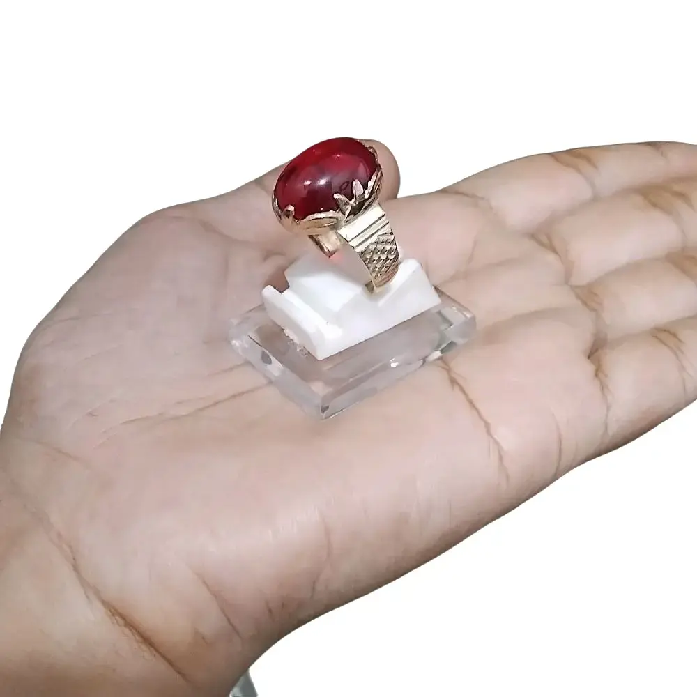 CINCIN BATU MERAH DELIMA SIAM,BAHAN DARI UANG KOIN