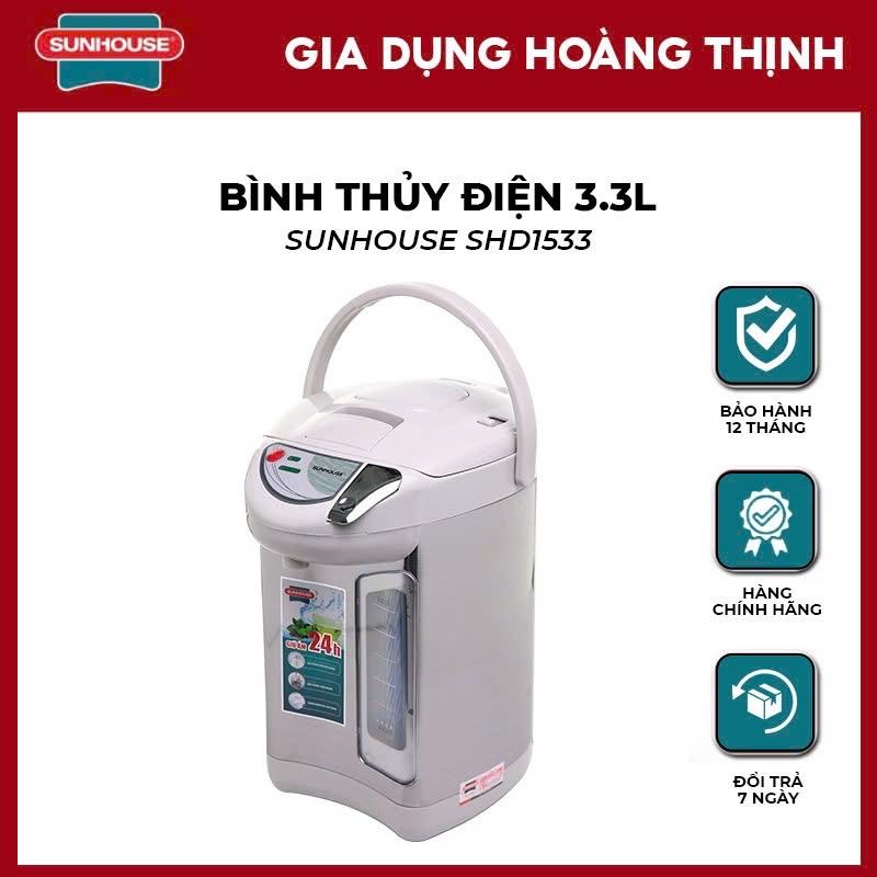 ￼Bình thủy điện 3.3L SUNHOUSE SHD1533 - 750W, Bảo hành 12 tháng