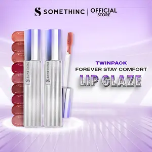 SOMETHINC[2 PCS] Twinpack Forever Stay Comfort Lip Glaze - Transferproof Lip Glaze, Awet Digunakan 24 Jam | Ringan Digunakan Di Bibir, Dengan Warna Menyala, Mampu Menutup Warna Bibir Gelap