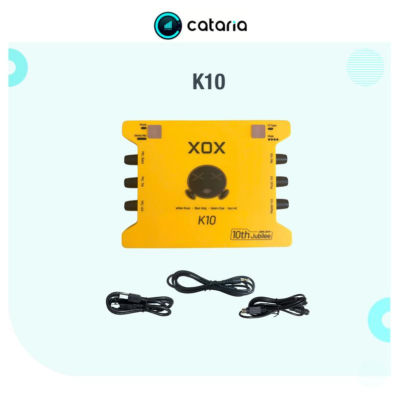  Sound Card XOX K10  Dùng Điện thoại Hoặc máy Tính  Âm Thanh Chuyên Livestream Thu Âm- Cataria 