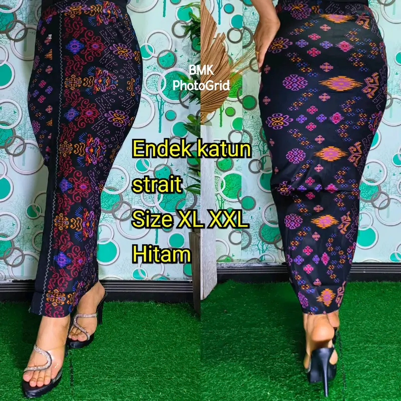 Kamen Jadi Katun Melar Motif Endek Size XL dan XXL 2