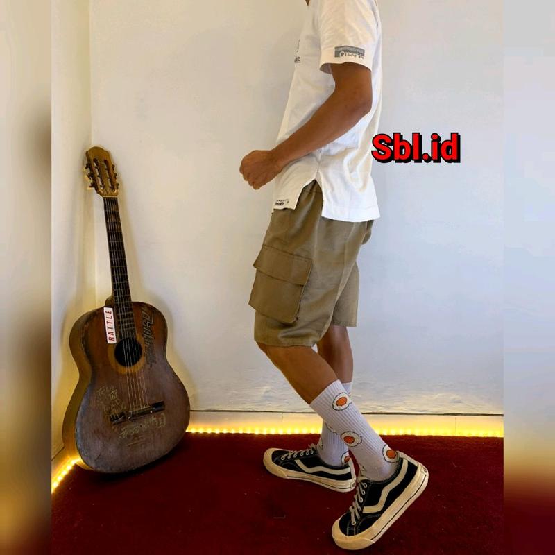 DISKON BIG SALE!!! celana pendek kargo cowok size 25-34 pinggang rib karet elastis nyaman terbaru short pendek pria santai dirumah 4