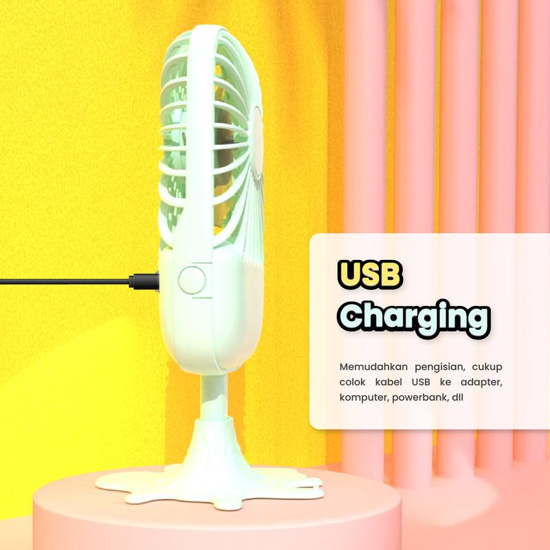 Product Introduction of (PRODUK ASLI INFINILAPAN) Kipas Angin Mini Genggam Portable Karakter Ice Cream 3 Speed Wind l Kipas Angin Lucu Portable USB l Mini Fan l INFINILAPAN kipas  mini kipas  minilucu 6