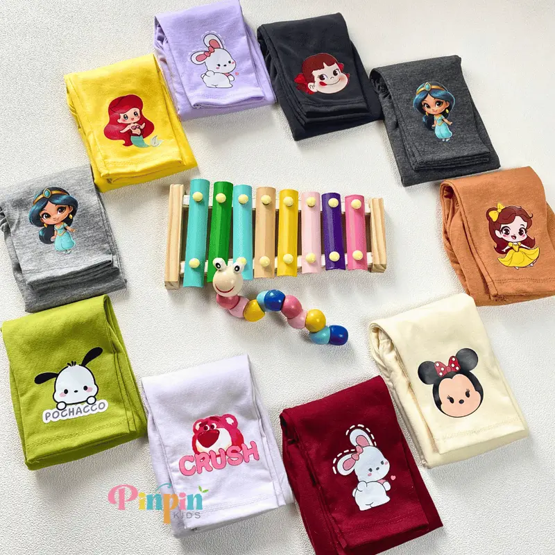 Pinpin Kids - Legging Anak Perempuan Motif Karakter Disney Lucu / Fashion Anak Perempuan 0