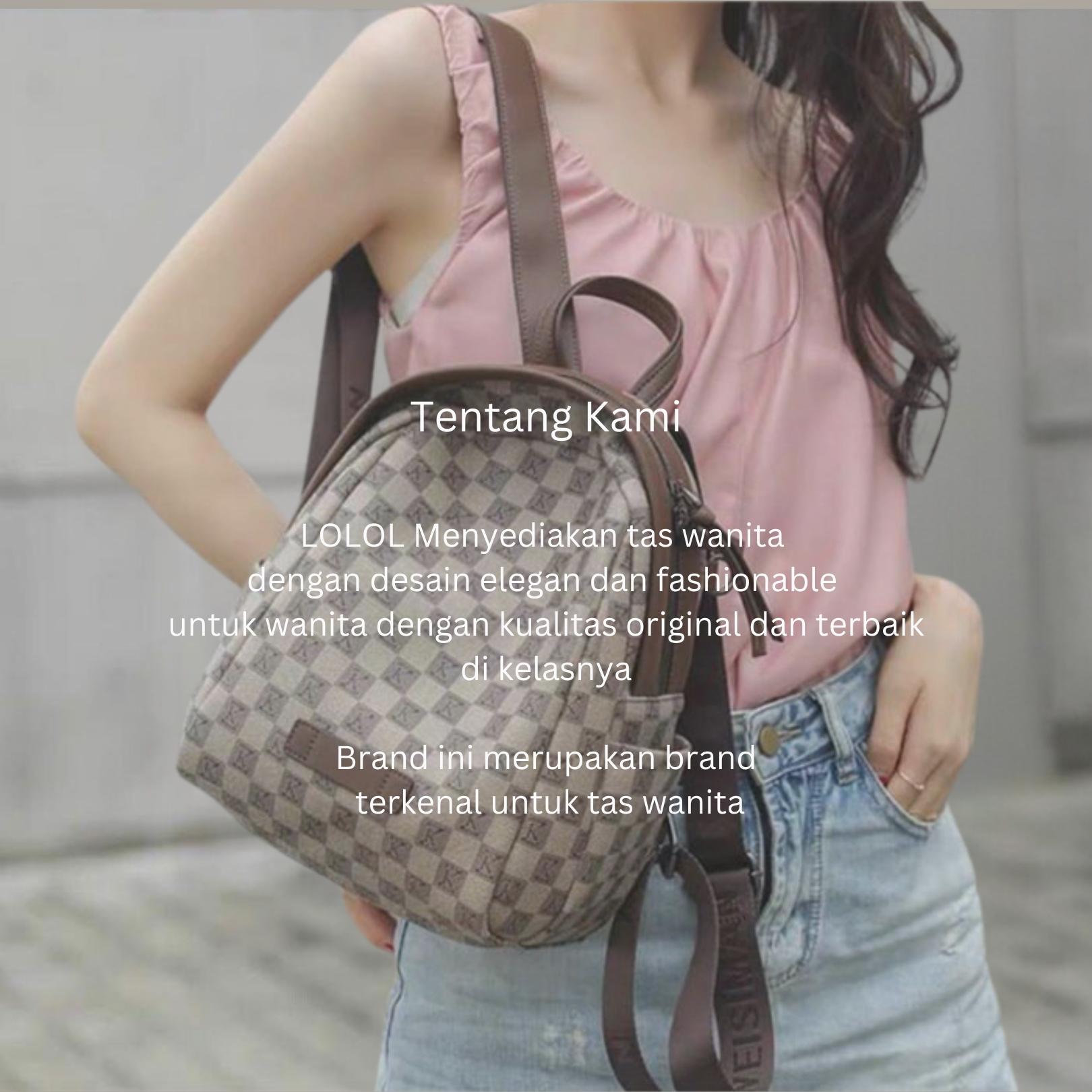 LOLOL Fashion Tas Wanita Tas Selempang  Tas Ransel  Tas Kulia Tas Sekolah  Tas ransel Terbaru 2024 -  A036-1 Backpack