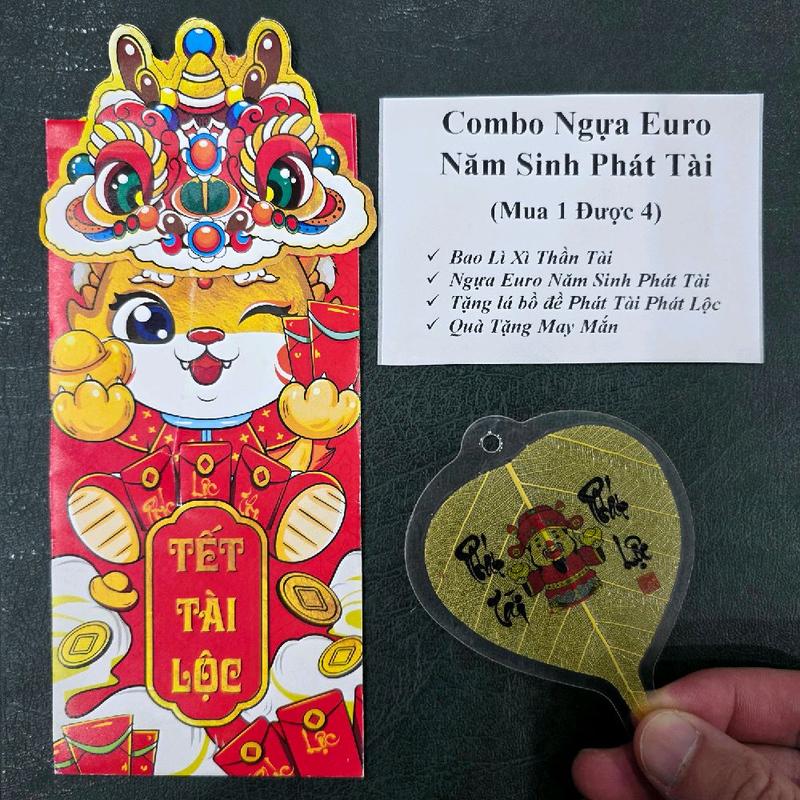  Combo Ngựa EU 2026: Bao Lì Xì Ngựa 2026 + Ngựa EU 2026 Năm Sinh Tặng Lá Bồ Đề Phát Tài Phát Lộc & Quà Tặng May Mắn 