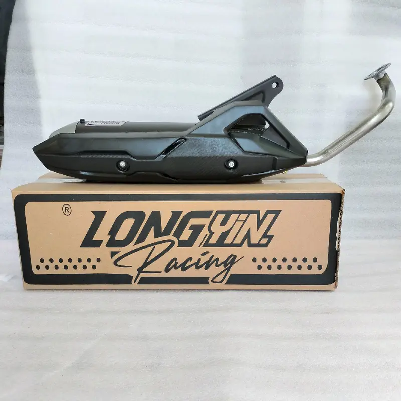 Knalpot Tabung Vario Beat Karbu Deluxe Scoopy Mio Sporty M3 - FULLSYSTEM LongYin Racing Suara Bass Adem Gerung Motor Motorcycle 2