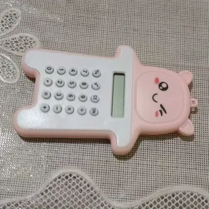 SATUAN/PCS Calculator Mini Portable Motif Bear Kalkulator Portable Mini Beruang Kalkulator Unik Kalkulator 8 Digit Mini Portable Kalkulator Beruang Tombol Karet Kalkulator Sekolah