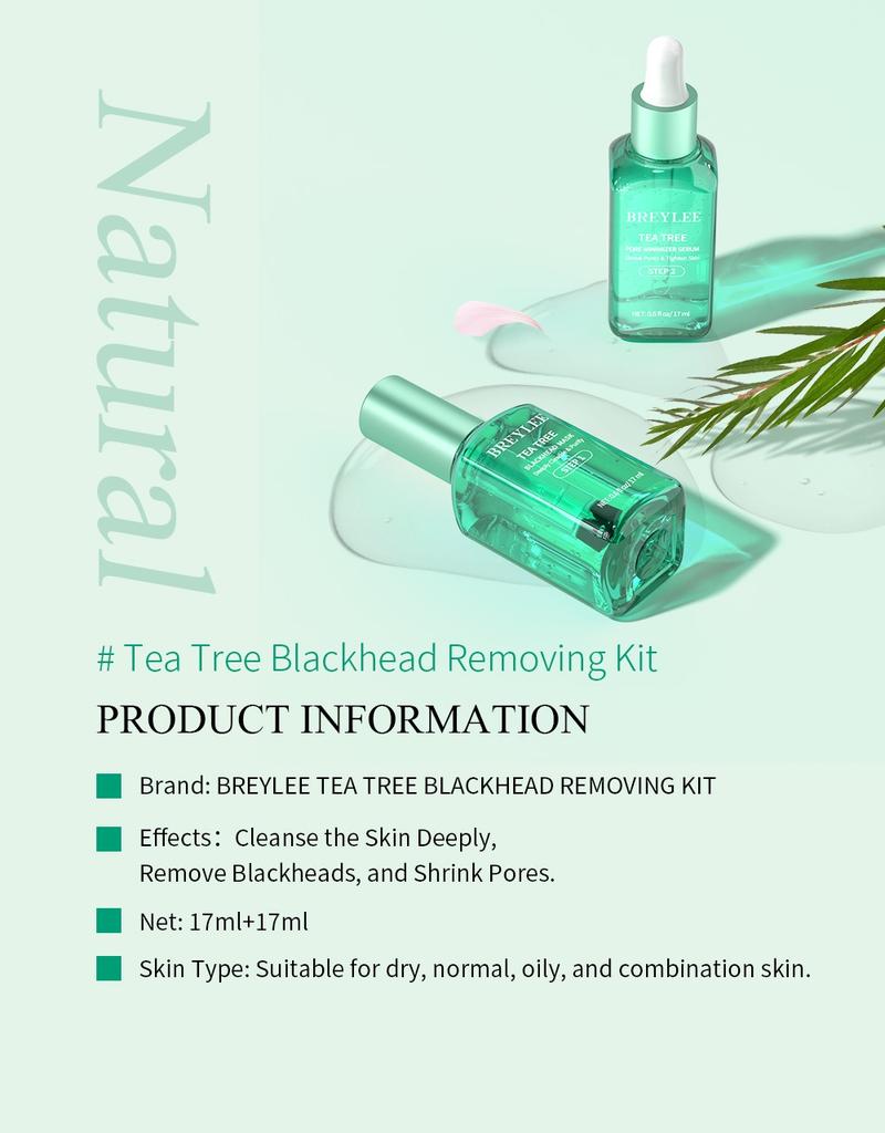 Product Introduction of BREYLEE Tea Tree Oil Blackhead Mask Pore Refining Serum Facial Blackhead Treatment 17ml Skincare Comfort 4