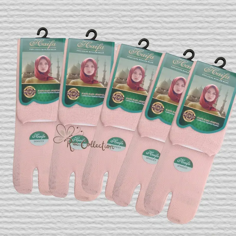 Paket 3 Pasang Kaos Kaki Jempol Tebal Lebut Warna Coklat Polos Muslim 1