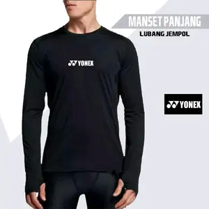 Manset panjang baslayer pelindung sinar UV kaos olahraga polos premium pria dan wanita Pakaian