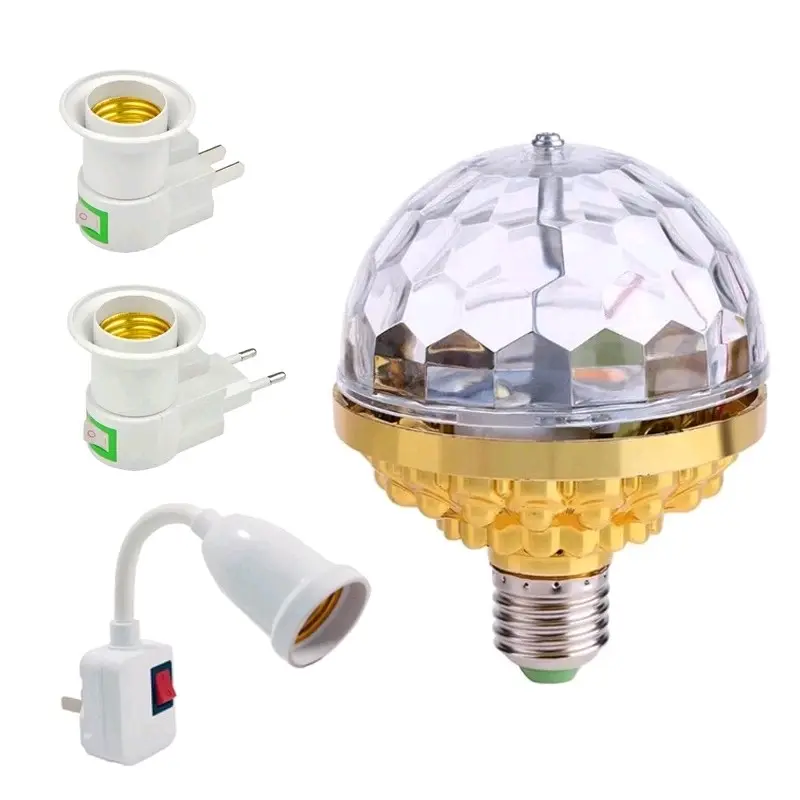 Lampu LED RGB E27 7 Warna Lampu Disko Lampu Disco RGB Mini seharga 2