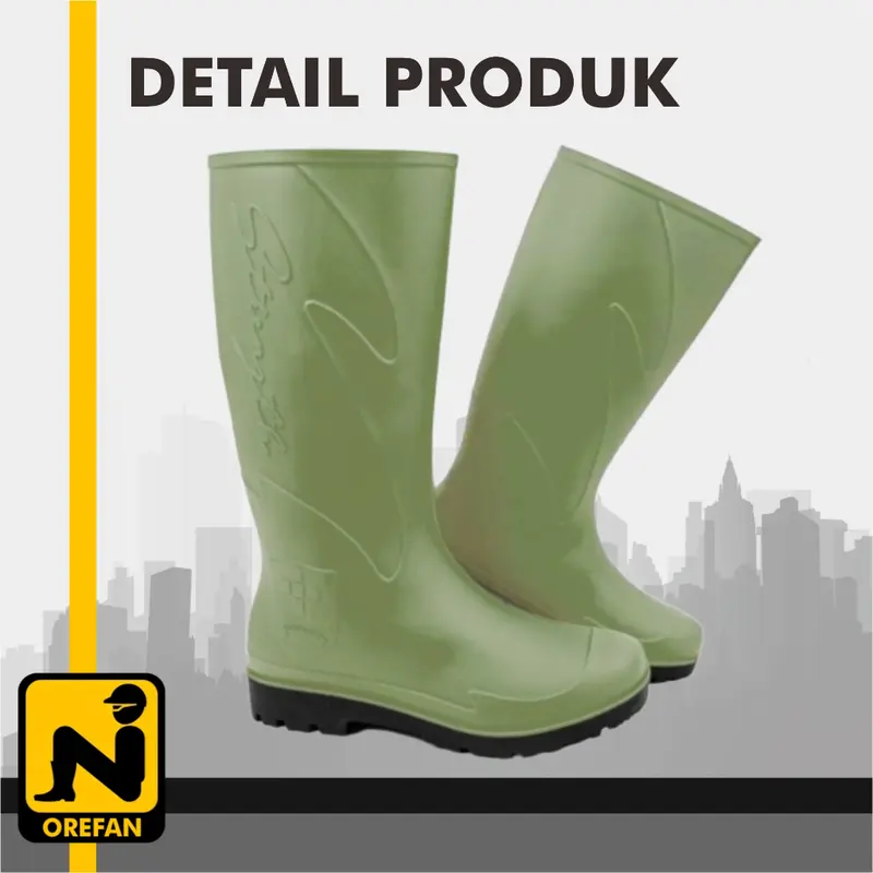 Terbaru Sepatu Boots Karet Proyek Safety SNI Berkualitas WATTER ...