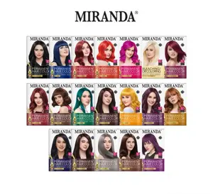 MIRANDA Pastel Series Hair Color Cream 30mL + Peroxide 30mL | Semir Cat rambut