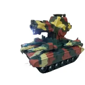Mainan Mobil Remot Kontrol RC War Tank Remote Control Battle Light Sound bisa nembak