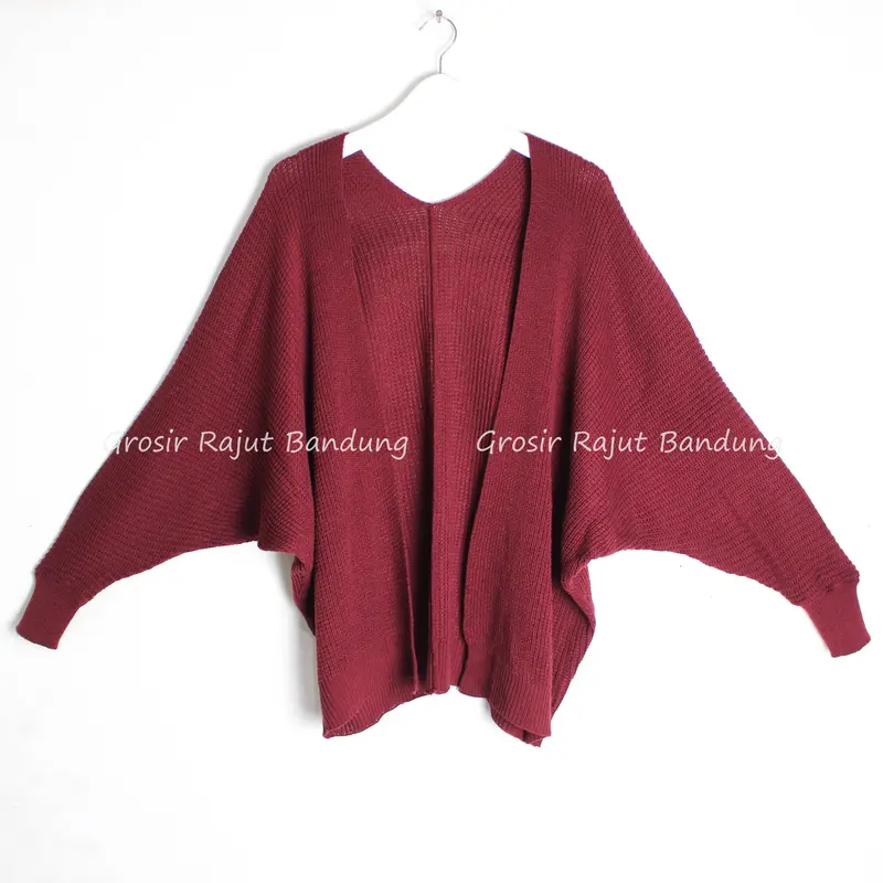 Cardigan Rajut Oversize Batwing Sweater Atasan Kalong Tangan Panjang 7