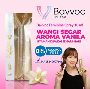 BAVVOC Feminine Spray Wanita Wangi Manis Vanilla Aman Dipakai Harian | Non-Alkohol I 10Ml I BPOM