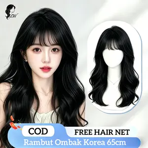 65cm korean wig/Rambut palsu wanita panjang /Wig rambut panjang curly/Wig Wanita/Wig wanita full kepala