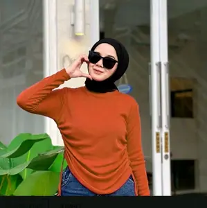 blouse rib knit wanita.muat bb 40-60 kg