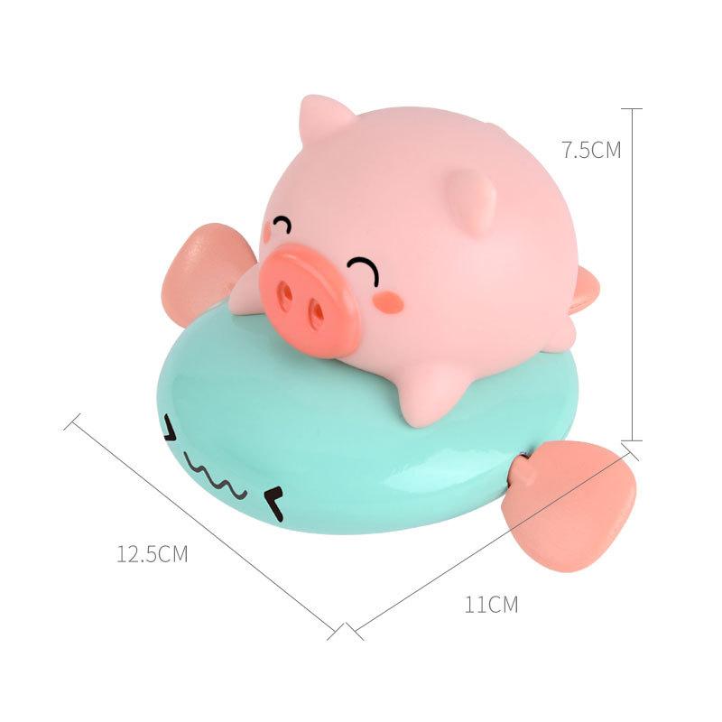 Đồ Chơi Thả Bồn Tắm Bò Lợn Chèo Thuyền Phun Nước Cho Bé, Bể Bơi, Hồ Bơi, phòng tắm- bơi trong nước Vặn Cót Cho Bé 4