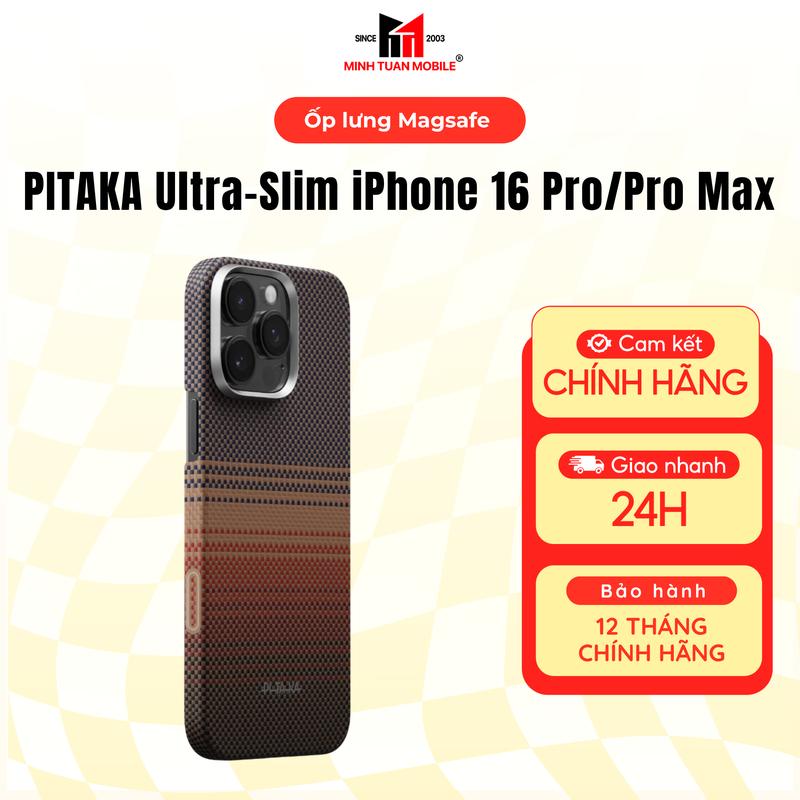 Ốp lưng Magsafe iPhone 16 Pro/Pro Max PITAKA Ultra-Slim (with PitaTap)