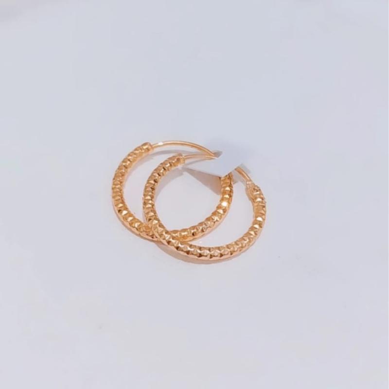 Anting Hoop Gipsy Bulat Mewah Fashion Emas Premium Anti Alergi Nyaman Dipakai Perhiasan 0