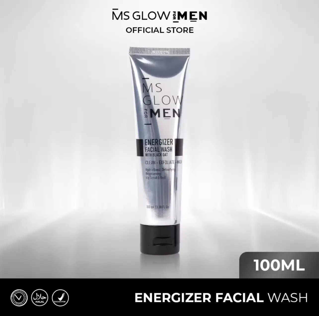 MS GLOW FOR MEN ENERGIZER FACIAL WASH 100ML