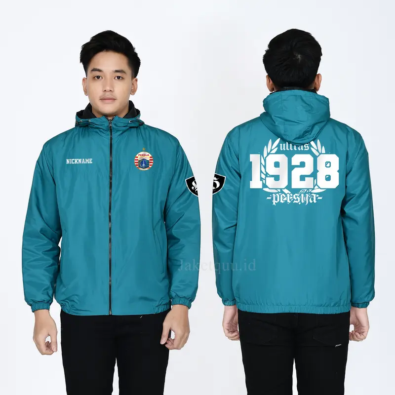Jaket Parasut Tebal Custom Sablon DTF Bebas Custom Polos Bisa  Unisex Waterproof Logo Simple Keren 4