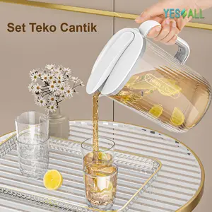 YESALL Teko Air Minum 2.2 Liter Besar Water Jug Air Minum Botol Air Minum Kulkas  Aesthetic Food Grade Teko Pitcher Minuman Water Kettle Serba Guna Teko Air Minum Transparan Water Jug Estetik Teko Multifungsi Transparant Aesthetic
