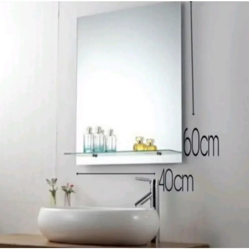 Cermin Wastafel Kaca Kamar Mandi ukuran 40x60 0
