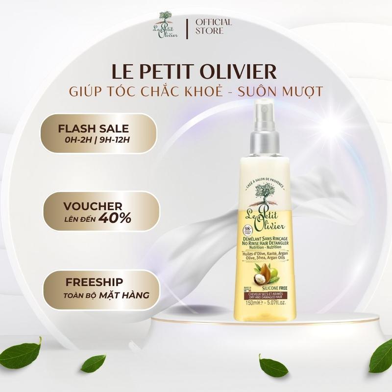 Xịt dưỡng tóc hư tổn Dầu olive, Bơ Hạt Mỡ và Dầu Argan 150ml Le Petit Olivier Women Chăm Sóc Tóc mềm mượt thơm lâu