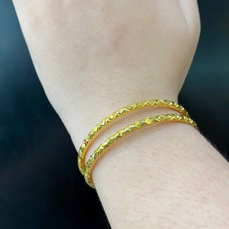  1 Vòng tay ki.m cư.ơn.g bảng 3.5li khóa lưỡi gà  đồng vàng  