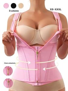 Top moldeador para mujer que entrena la cintura con tirantes ajustables, soporte con aros y compresión abdominal; ropa deportiva para uso diario