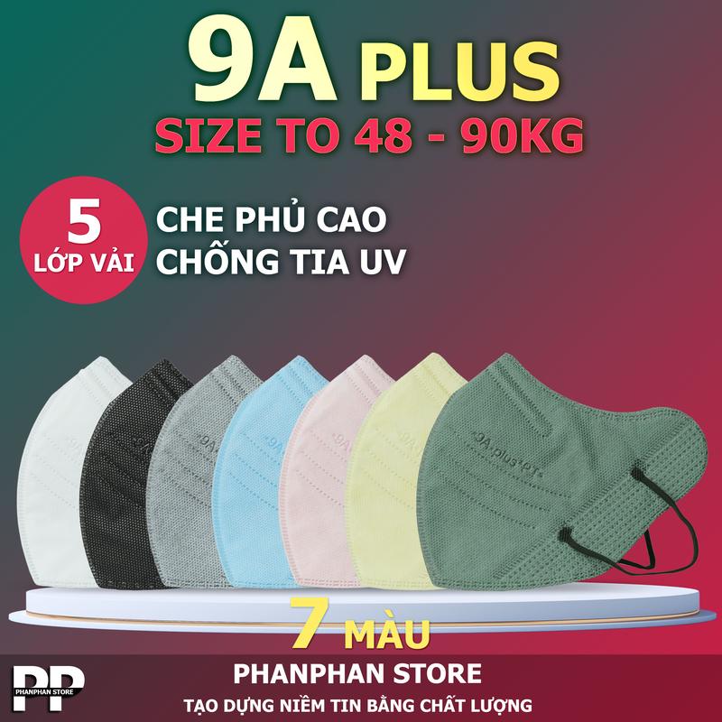 [100c 9A PLUS - Thiết Kế Mới] Khẩu Trang 9A Plus Size To Chuyên Đi Nắng - 5 Lớp - Pt Mask [48-90kg] - Che phủ tốt, khẩu trang chống nắng tia uv Phụ Kiện Accessories Che Mặt Nam