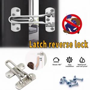 Heavy Duty Security Latch Safety Zinc Alloy Buckle Lock Anti-Theft Window Door Metal Lock Bolt Guard Chain