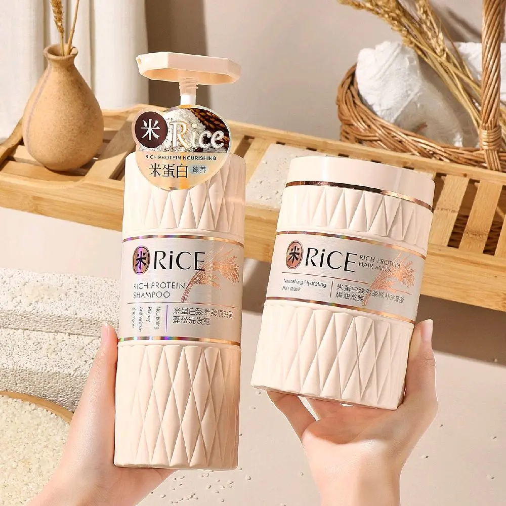 RICE SHAMPOO & HAIR TREATMENT SMOOTHING KERATIN FRAGRANCE 800ML