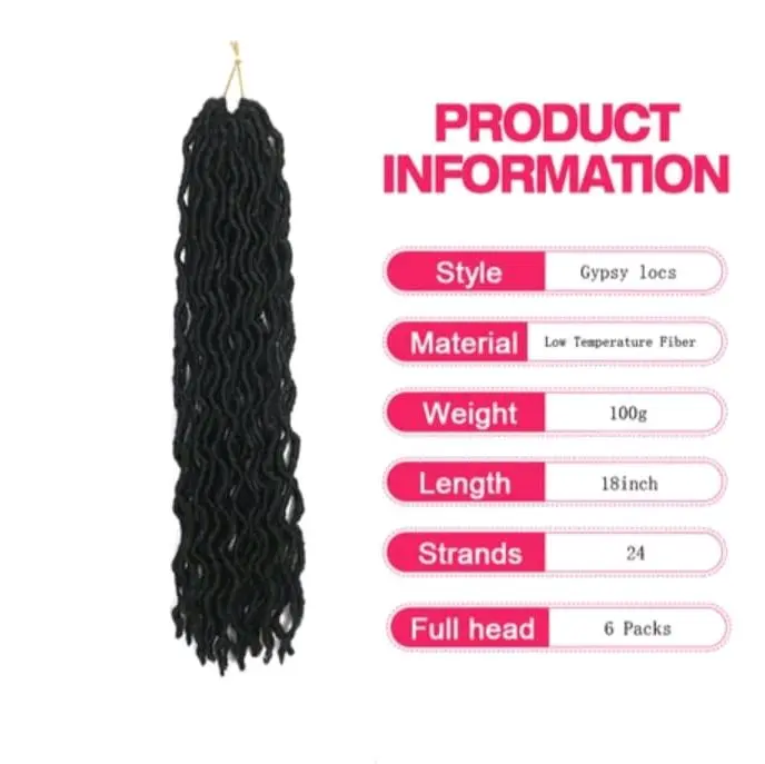 Rambut Sambung Nu Locc Isi 12 Pcs Rambut Sulam Keriting Rambut Sambung Braids Rambut Anyam Spesial Braiding Hair Various Hair Accessories 3
